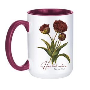 Secure Through Storms” Floral Mug