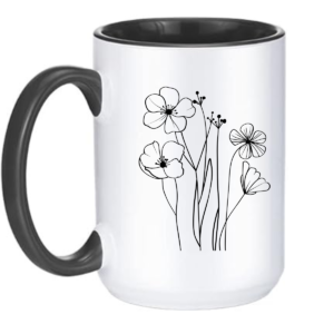 Elegant Floral Scripture Mug